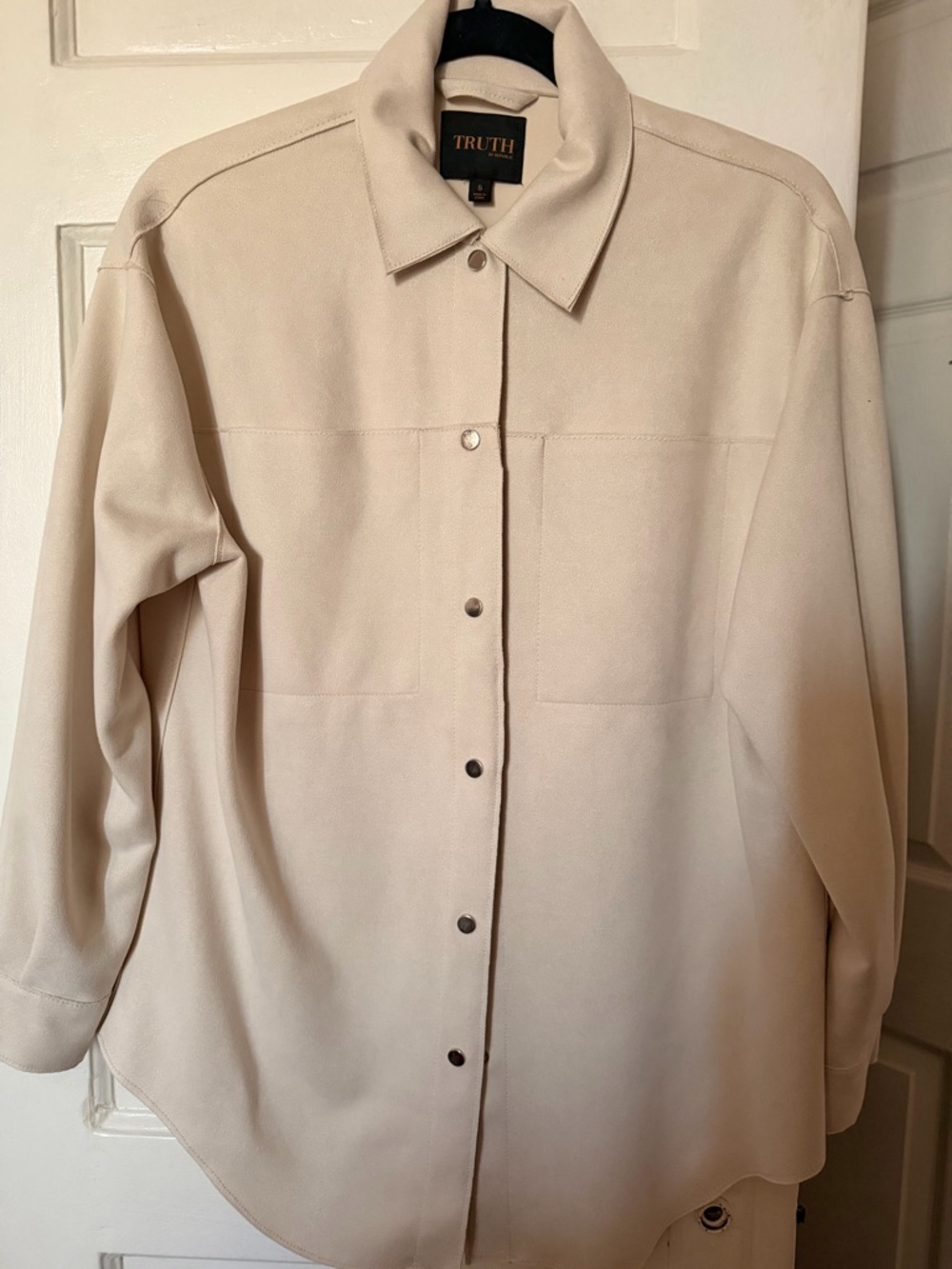 TRUTH Cream Snap-Front Utility Jacket